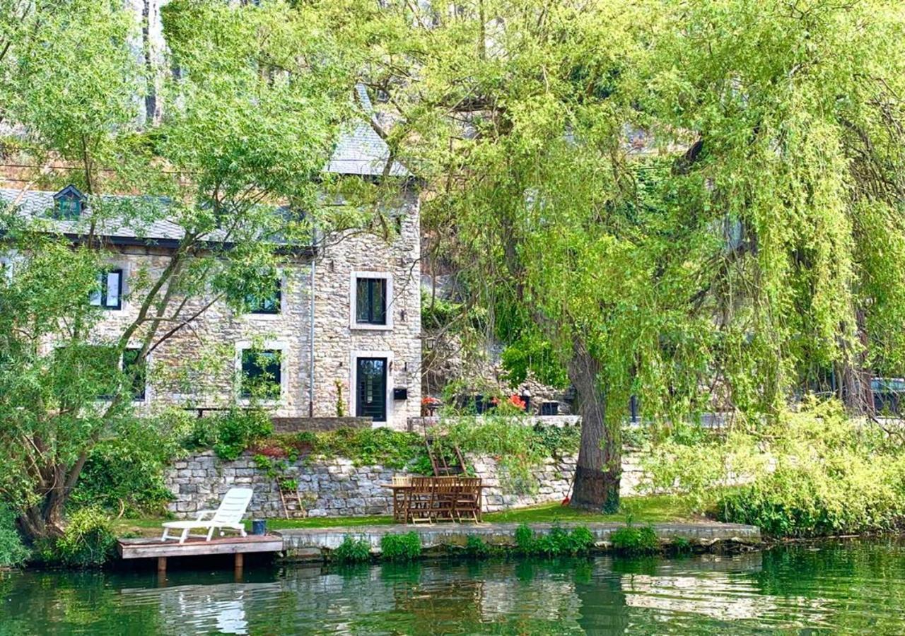 Pieds Dans L'Eau Private Wellness Bordure De Meuse Villa Lustin Exterior foto
